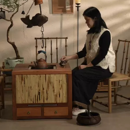 围炉煮茶炉炭炉竹木火钵多功能烧烤炉茶室氛围家用秋冬取暖烤火炉