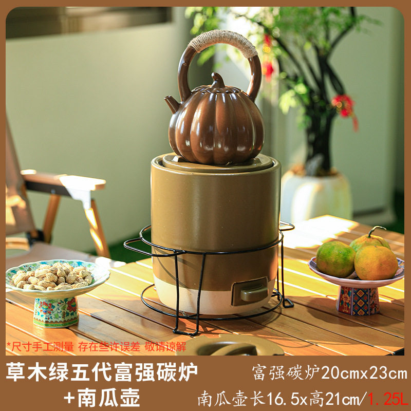 富强炉陶土烧烤炭炉围炉家用烤茶炉炭火泥炉老式商用碳炉户外新款图片