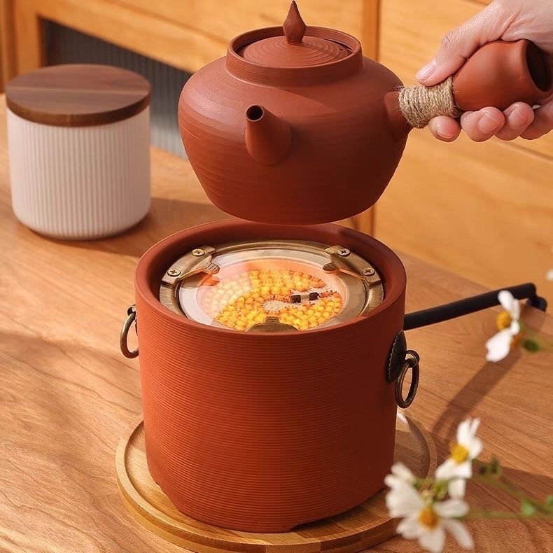 炭电两用围炉煮茶电陶炉手工泥炉