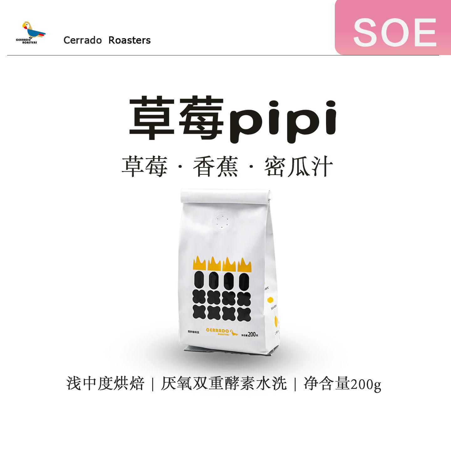 喜拉多草莓pipi埃塞soe双重水洗新鲜烘焙意式美式奶咖精品咖啡豆