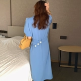 Длинная юбка, пиджак классического кроя, рубашка, сексуальное платье, по фигуре, яркий броский стиль, рукава фонарики, французский стиль