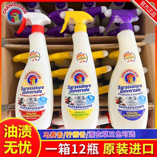 意大利进口大公鸡头去油污强力清洁剂厨房油污净整箱特惠装 12瓶