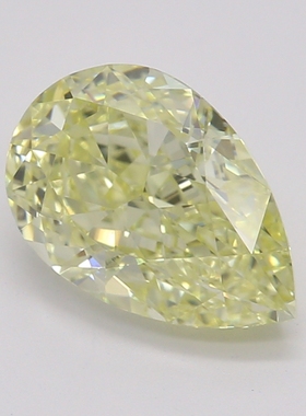 CY宝饰 GIA彩钻1.04克拉中彩黄色FY / VS1梨形水滴形裸钻裸石