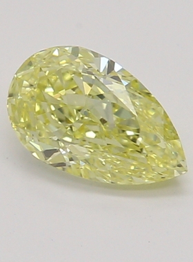 CY宝饰 GIA彩钻0.30克拉浓彩黄色FIY/VS2梨形水滴形裸钻裸石NONE