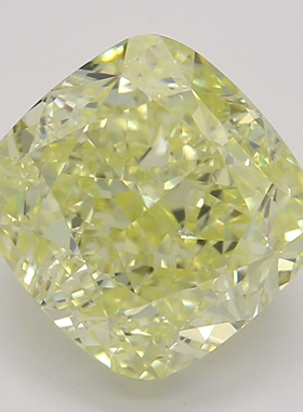 CY宝饰 GIA彩钻1.82克拉中彩黄色FY / SI1枕形裸钻裸石