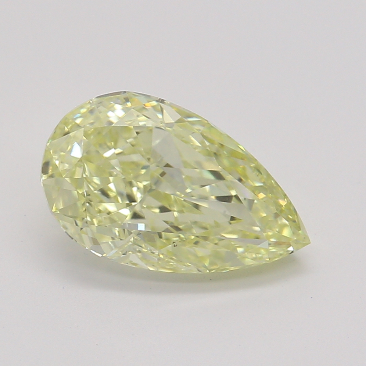 CY宝饰 GIA彩钻1.03克拉中彩黄色FY / VS2梨形水滴形裸钻裸石