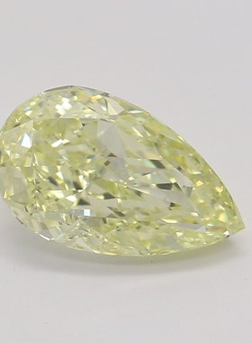CY宝饰 GIA彩钻1.03克拉中彩黄色FY / VS2梨形水滴形裸钻裸石