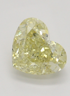 CY宝饰 GIA彩钻0.74克拉中彩黄色FY / VVS2心形裸钻裸石