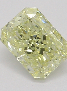 CY宝饰 GIA彩钻0.42克拉浅彩黄色FLY/VS1雷迪恩雷帝恩形裸钻裸石