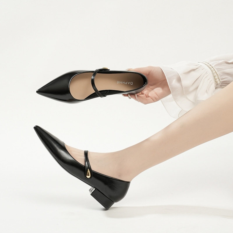 法式单鞋女高级感漆皮一字带尖头浅口平跟玛丽珍高跟鞋,女鞋,玛丽珍鞋,淘宝优惠券,粉丝福利购,淘宝优惠卷