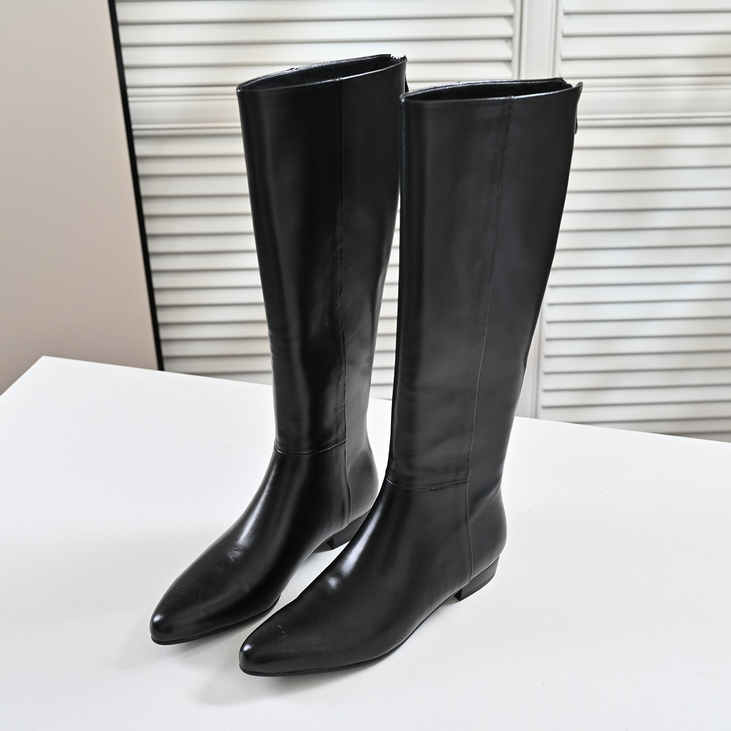 步享小众复古牛皮高筒靴女长靴