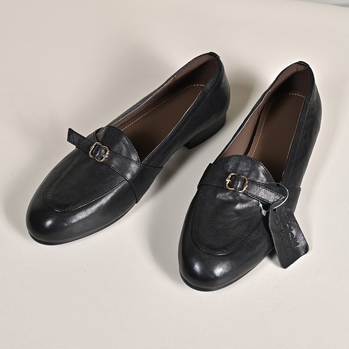 步享~复古皮带扣乐福鞋女软底2026春新款圆头平底真皮一脚蹬单鞋,女鞋,乐福鞋（豆豆鞋）,淘宝优惠券,粉丝福利购,淘宝优惠卷