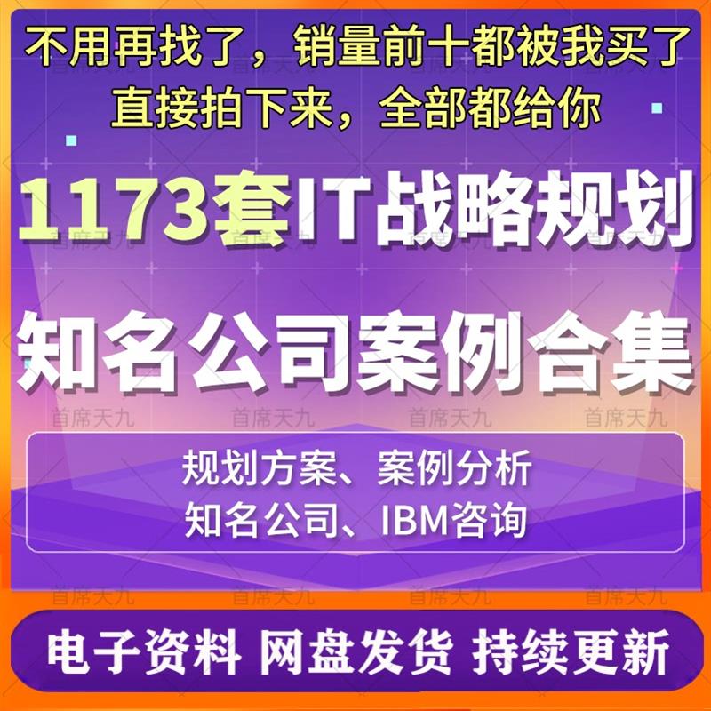 IT战略规划方案信息项目公司企业管理体系设计埃森哲咨询PPT案例
