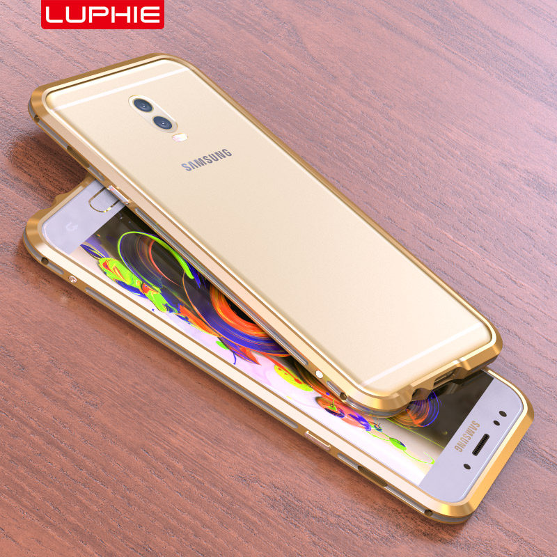 Luphie Bicolor Blade Sword Slim Light Aluminum Bumper Metal Shell Case for Samsung Galaxy C8 / Samsung Galaxy J7+