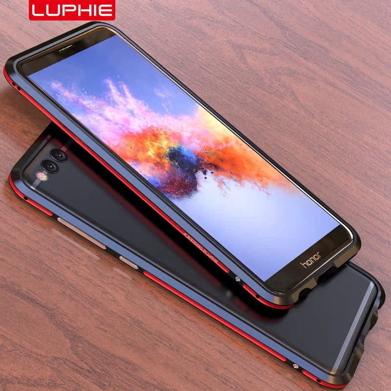 Luphie Bicolor Blade Sword Slim Light Aluminum Bumper Metal Shell Case for Huawei Honor 7X