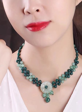 臻萌铜微镶圆珠女珠珠项链