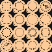 慕斯蛋糕 古典蕾丝花环 提拉米苏 糖粉筛 模具撒粉 6寸8寸喷花模