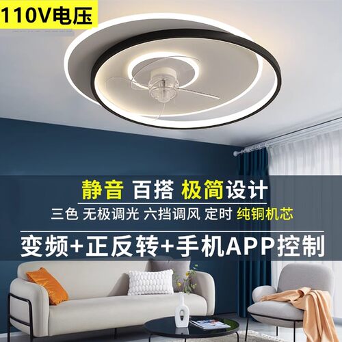 Taiwan 110V US standard ceiling variable frequency fan light