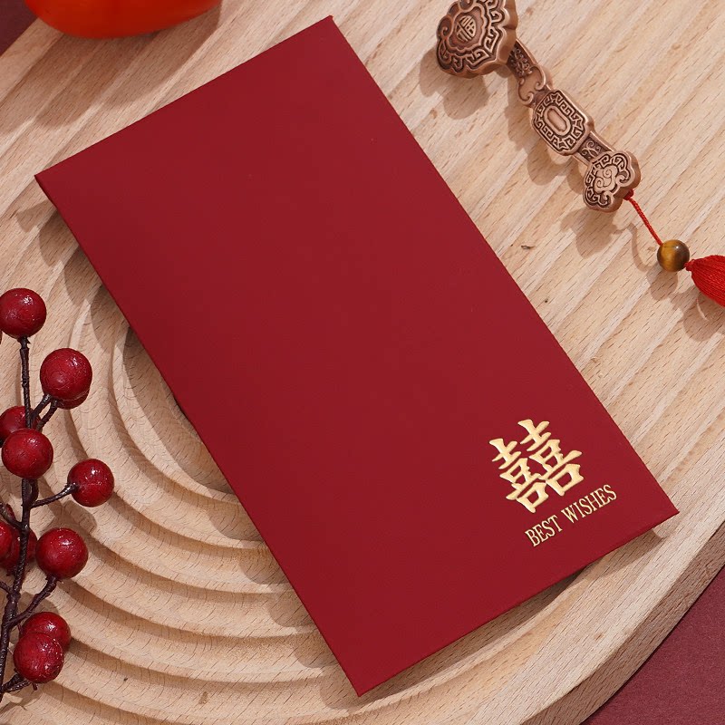 结婚红包中号创意个性双喜百元伴娘万元订婚囍利是封喜庆通用订婚图片