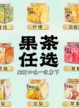 杏林草堂冻干水果茶多种口味组合2025新款煮水果茶百香果冲饮泡水