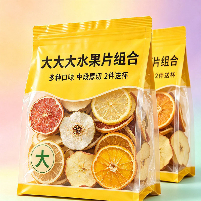 纯水果片茶果干组合独立小包装苹果片雪梨柠檬西柚香橙片泡水饮品