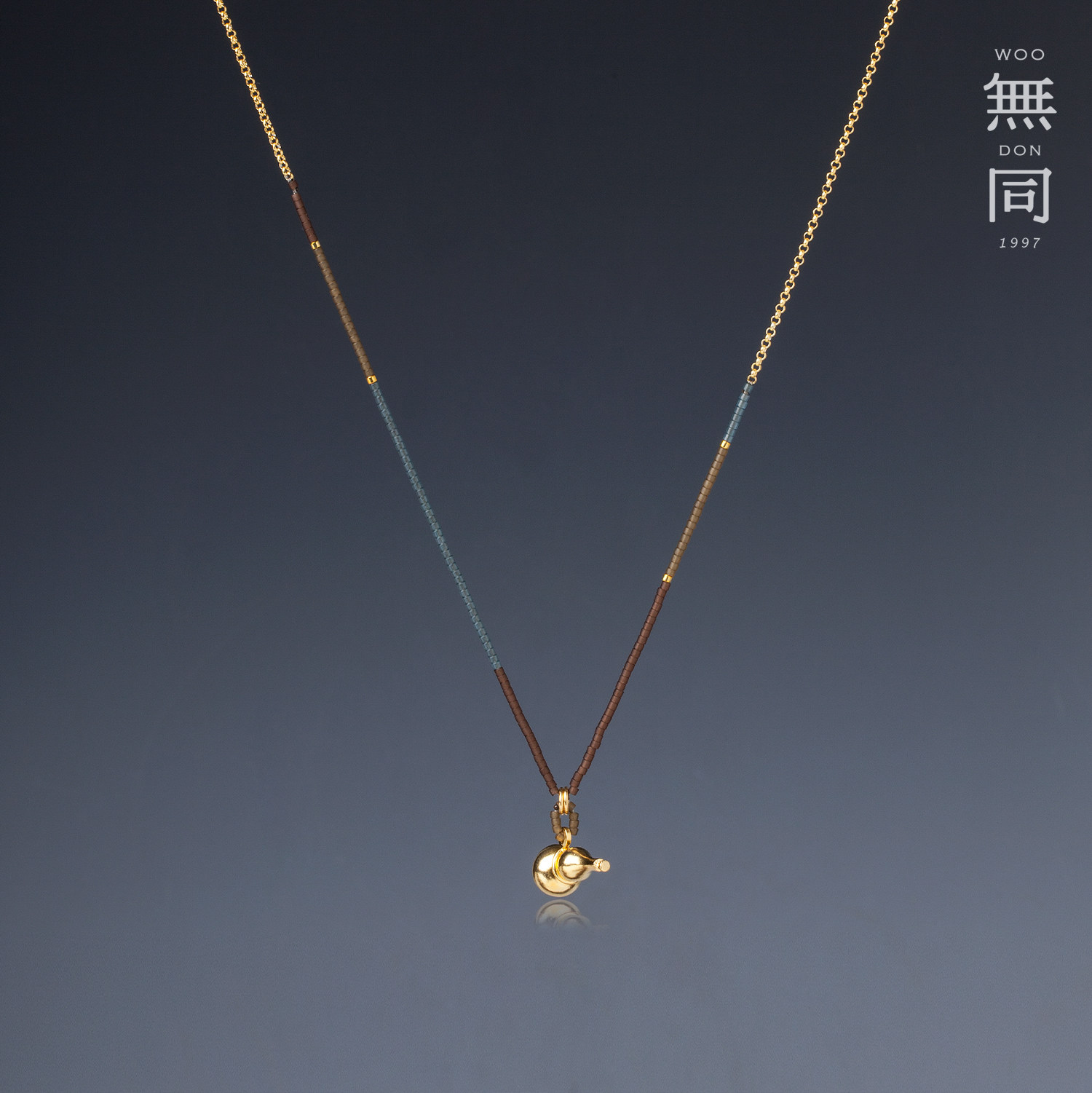 无同  葫芦法宝 金角大王大葫芦925银镀金项链颈链原创设计