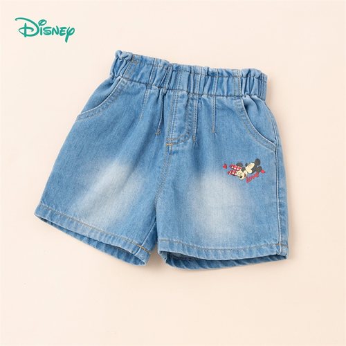 迪士尼童装女童米妮牛仔短裤