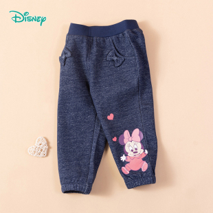 抓绒裤 清仓捡漏迪士尼童装 专区 米妮春秋冬宝宝薄绒裤 女童长裤