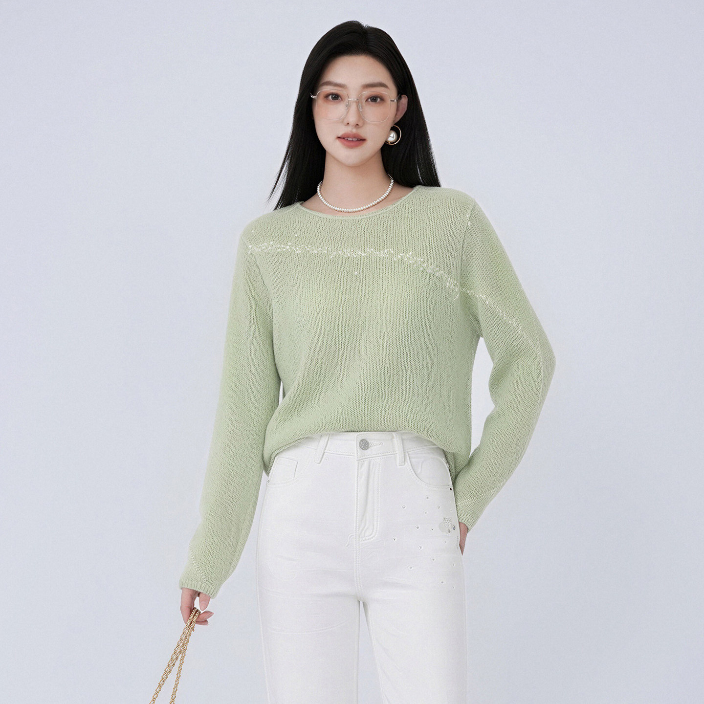芭依璐2026秋季慵懒风女针织衫