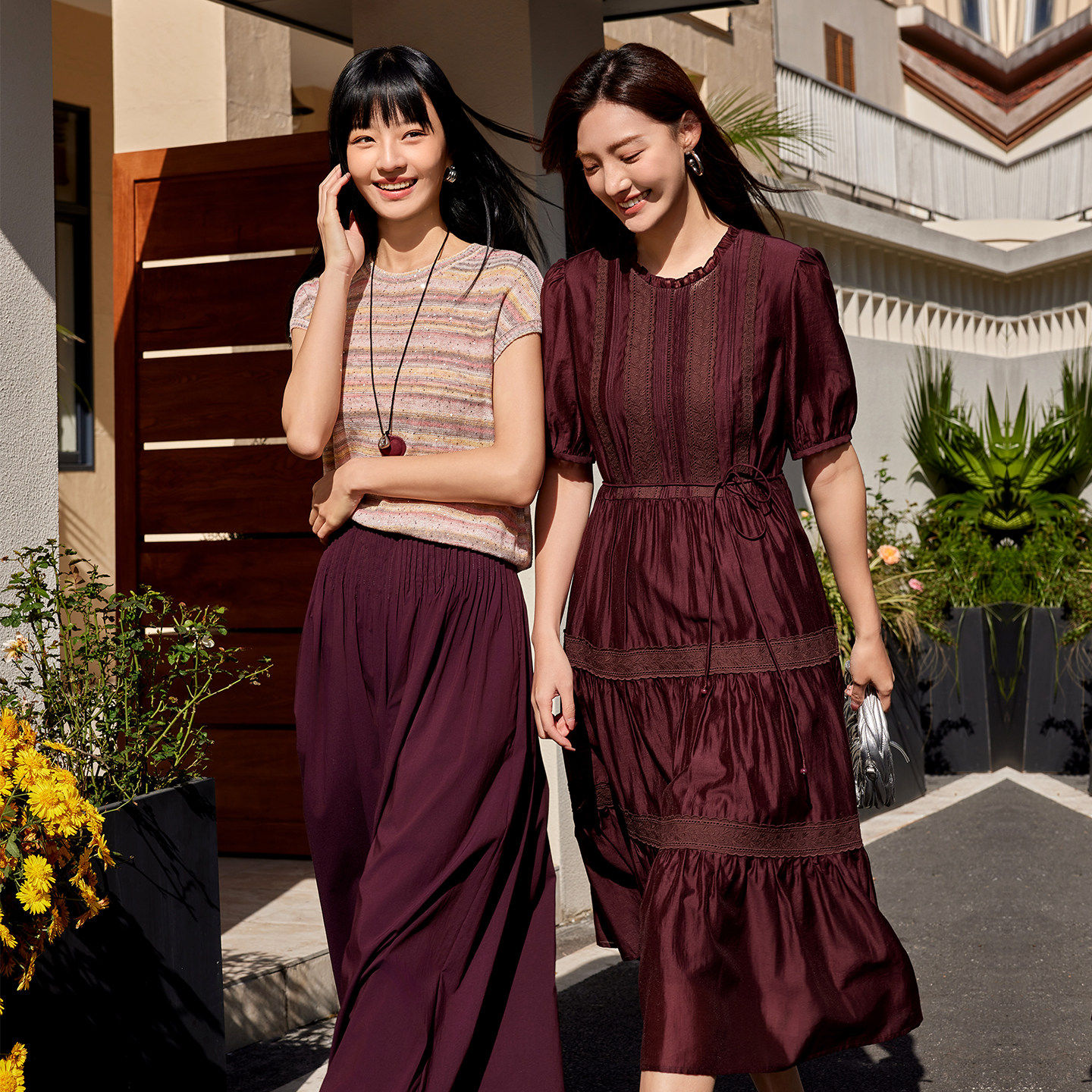 连衣设计感收腰裙女芭依璐显瘦