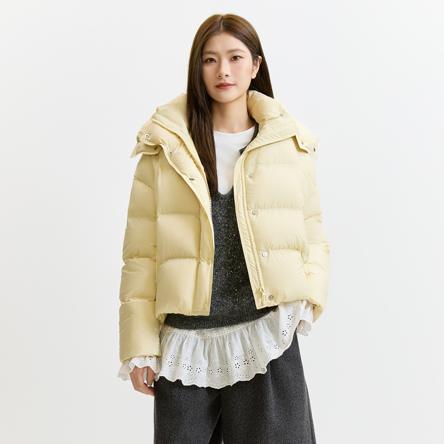 芭依璐冬季加厚短款小个子羽绒服