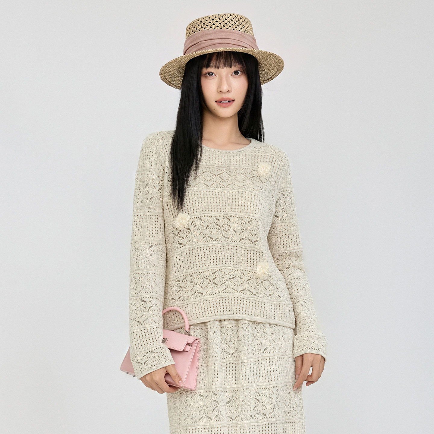 条纹针织衫女款2026秋季羊毛衫