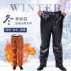 Leather pants waterproof Work pants leather clothing Leather pants suit motorcycle Plush thickening Riding keep warm winter