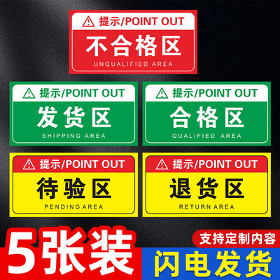 药店分类标识牌三色五区签