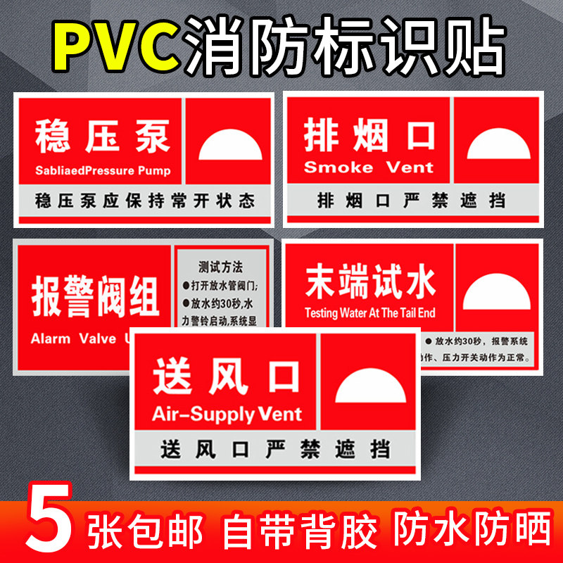 5张排烟口送风水流指示器