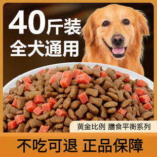 狗粮40斤装成犬金毛拉布拉多边牧中大型犬专用通用型大袋装实惠装