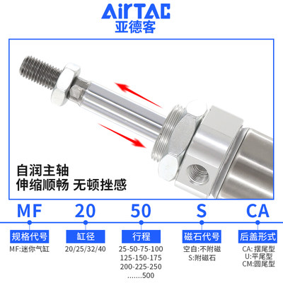 新品原装德客小型气动不锈钢迷你气缸F32x25X50X7亚5X100X150X200