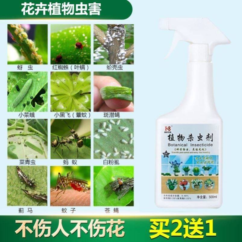 三角梅多肉兰花长虫子的药去花盆杀花草小黑虫长寿花除虫剂密虫药
