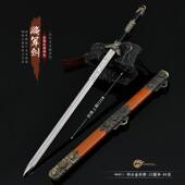 古代名剑周边将军剑带鞘金属武器模型合金冷兵器玩具手办摆件22CM