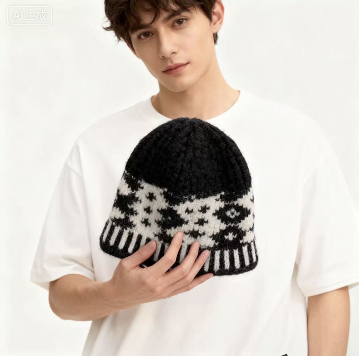 渔夫帽保暖大头围渔夫帽子显脸小