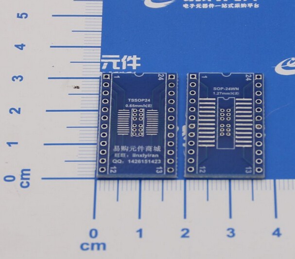 TSSOP24 SSOP24转DIP24 转接板 背面SO-24宽窄封装 （1个） 电子元器件市场 开发板/学习板/评估板/工控板 原图主图