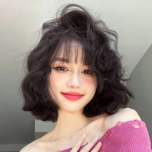 一鱼yiyu大嫂假发女短发日常陈书婷同款短卷发羊毛卷水波纹全头套