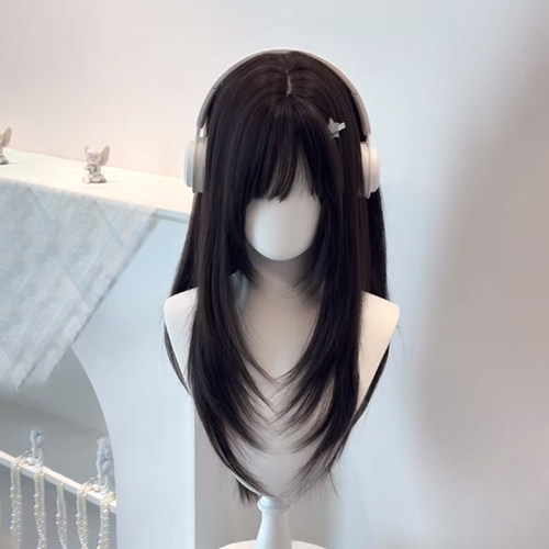 【乖乖】假发女高层次黑长直发萝莉刘海jk日常自然lolita黑色长发