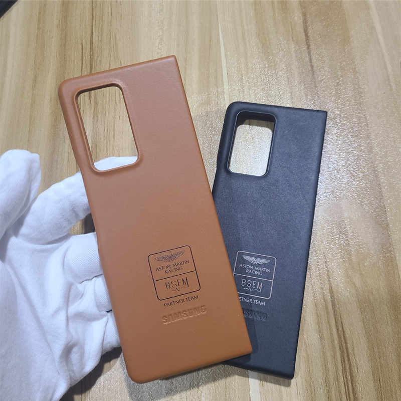 三星Fold2手机壳原装正品保护壳阿斯顿马丁限量 真皮外套w21通用