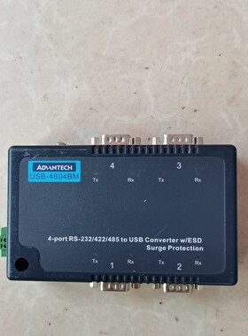 二手研华USB-4604BM-BE USB转4端口RS-23