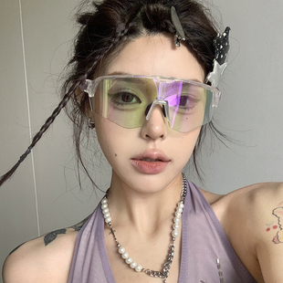 日夜两用马拉松护目镜紫色骑行装备运动变色眼镜潮跑步自行车登山