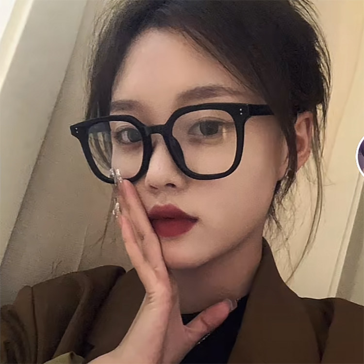 小红书gm黑框素颜眼镜防蓝光辐射