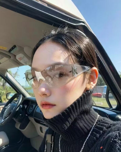 防紫外线欧美风一体女防风大框