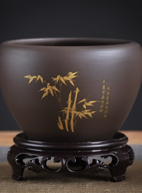 蝴蝶兰专用花盆紫砂陶瓷创意