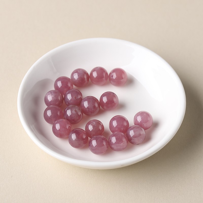 20257A天然紫色马粉水晶散珠子女士手串diy手工手链项链水晶多宝